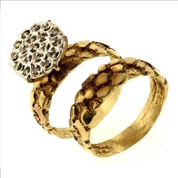 10kt Gold Rings, 2 Pieces