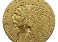 1915 U.S. $2.50 Gold (.900 Fine) Indian Quarter Eagle - Tough To Find