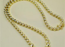 34.70 Grams 14K Gold 4.64ctw Diamond Eternity Dinner Necklace, Retail $15,100