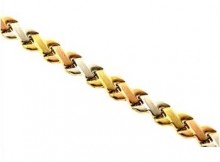 4.5 Gram 10kt Tri-Color Hollow Gold Bracelet
