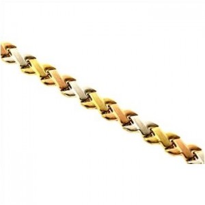 4.5 Gram 10kt Tri-Color Hollow Gold Bracelet