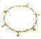 7.8 Gram 14kt Yellow Hollow Gold Charm Bracelet With Charms