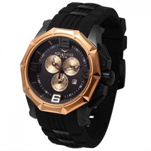 AQUASWISS VESSEL Stainless Steel Chrono Swiss Watch (Brand New), Retail $1,600