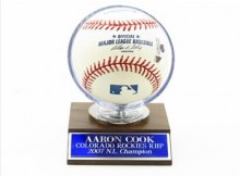 Aaron Cook Autographed Ball