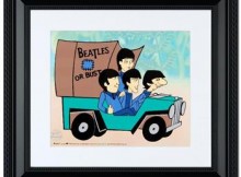 Beatles or Bust Framed Ltd Ed Sericel Recreated From The Beatles Saturday AM Cartoon Series with Certificate & Official DenniLu Stamp, Listed at $550