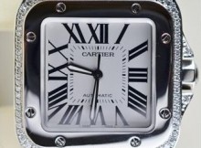 Cartier Santos 100 1.55ctw Diamond Watch, Retail $14,500