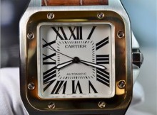 Cartier Santos 100 Large 18K/SS Watch, Retail $9,550