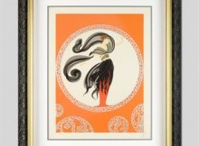 Erte (1892-1990): "Flames Of Love" Framed Ltd Ed Serigraph, Hand Signed with Certificate, Listed at $9,550