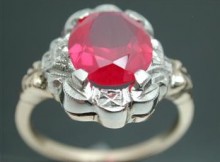 Estate Sale 10K Yellow Gold Antique 4.25ct Ruby Ring