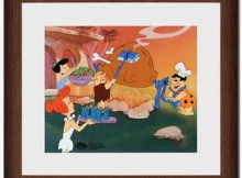 "Flintstones Barbecue" Framed Limited Edition Flintstones Sericel with Certificate of Authenticity, Listed at $375