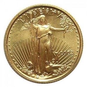 GEM BU 2002 $5 Gold Eagle (Contains 3.11 Grams of Gold)