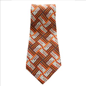 HERMES Vintage Designer Silk Tie For Father's Day