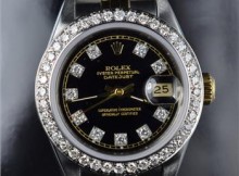 Lady's Rolex 26mm Diamond Datejust 18K/SS Watch REf # 69173 Circa 1991, Retail $6,450