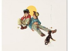 Norman Rockwell (1894-1978): "Disastrous Daring" Numbered LIMITED EDITION Lithograph, Listed at $199