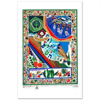 Raphael Abecassis: "Tu B'Shvat" Limited Edition Serigraph, Numbered and Hand Signed with Certificate of Authenticity