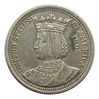 Rare 1893 Silver Columbian Exposition Isabella Commemorative Quarter - Only 24,214 Minted