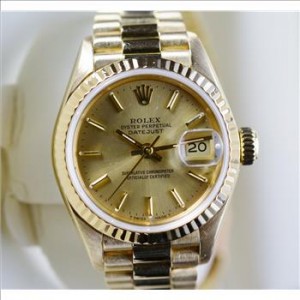 Rolex 18K Gold Lady President Watch 26MM Ref # 69178 Circa 1990