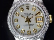 Rolex 26MM 18KGold/SS Watch Diamond Bezel & Dial, Circa 1980, Retail $6,575