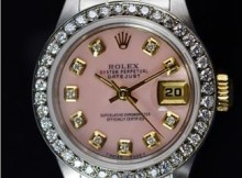 Rolex 26MM 18KGold/SS Watch Diamond Bezel & Dial, Circa 1993, Retail $7,340