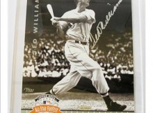 Signed TED WILLIAMS 1992 UDA Fan Fest 8.5x11 Blowup with UDA COA - HOF'er Autograph