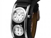 VON DUTCH Diamond Dual Time Swiss Watch (Brand New), Retail $1,650
