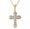 0.29ctw Diamond Cross Gold-plated Pendant Necklace