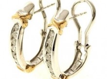 0.40ctw Round Brilliant Cut Diamond Earrings 10kt Two-Tone Gold