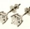 0.75ctw Princess Cut Diamond Stud Earrings 14kt White Gold