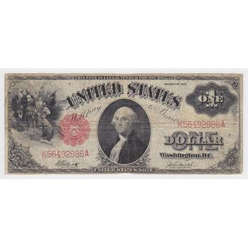 1917 $1 Large Size Red Seal Legal Tender Note - Tough to Find
