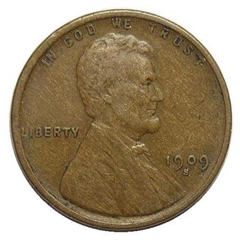 KEY DATE, Better Grade 1909-S VDB Lincoln Wheat Cent - Only 484,000 Minted - 1st Year Of Issue