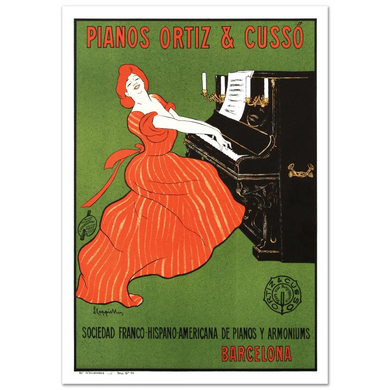 Piano Ortiz and Cuzzo Hand Pulled Lithograph by the RE Society, Image Originally by Camiro with Certificate, Listed at $250