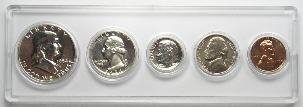 1954 U.S. Silver Proof Set In Whitman Protective Holder (Only 233,300 Sets Minted)