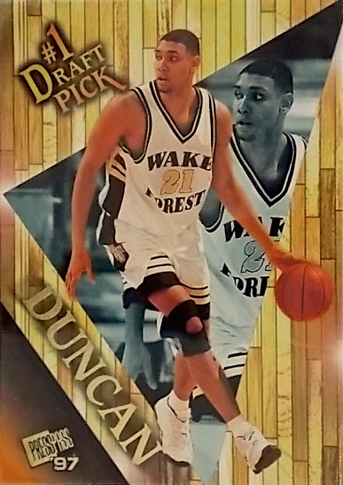 Tim Duncan 1997 PRESS PASS (Featuring Tim Duncan as #1 Draft Pick)