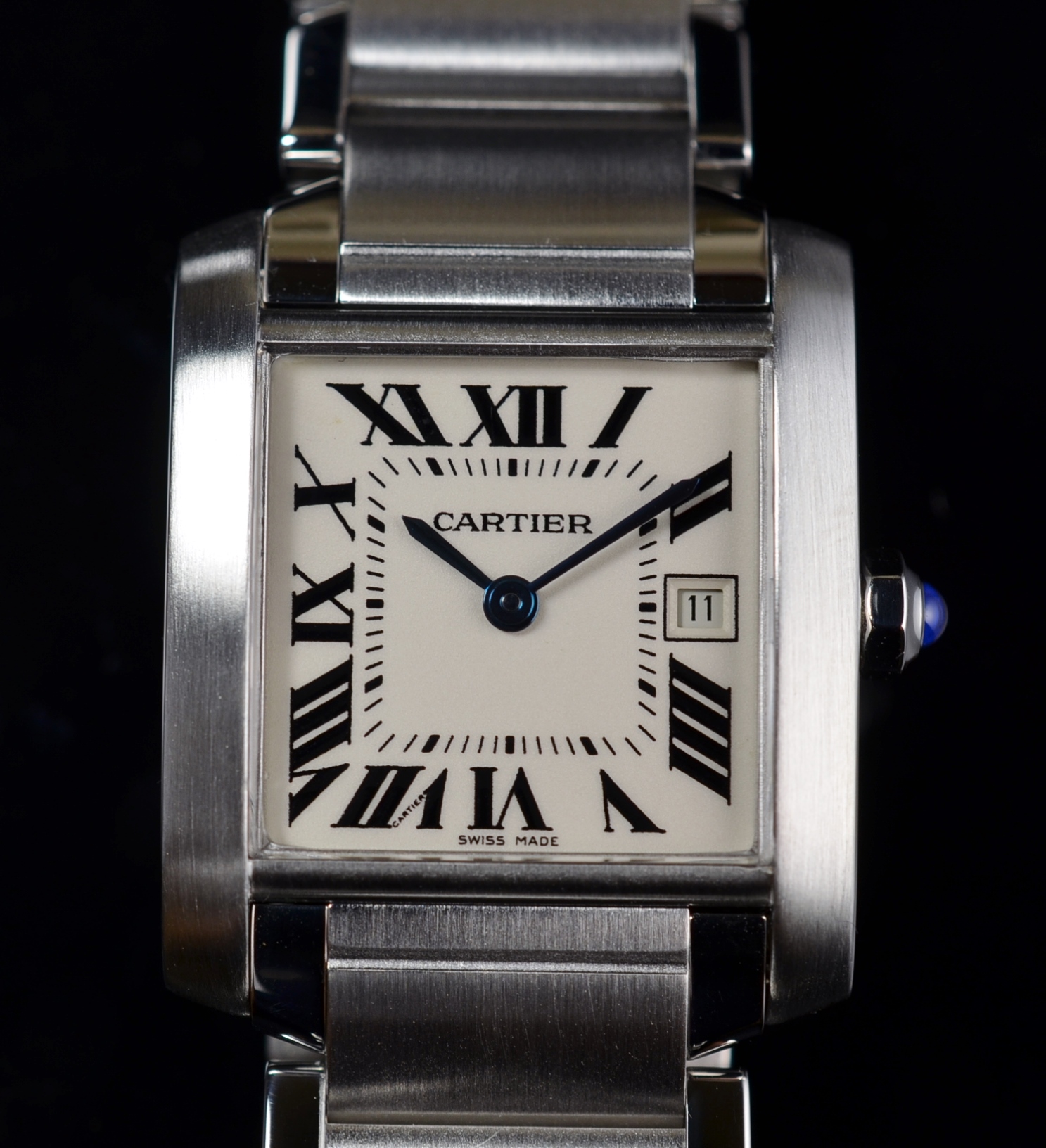 CARTIER Tank Francaise Watch (Mid Size, Stainless Steel), Retail $4,800