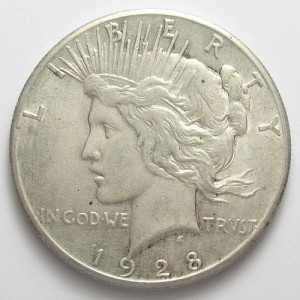 Key Date 1928 Silver Peace Dollar, Only 360,649 Minted