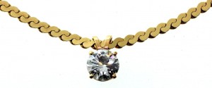 0.85ctw Round Brilliant Cut Diamond Pendant & Necklace in 14K Yellow Gold