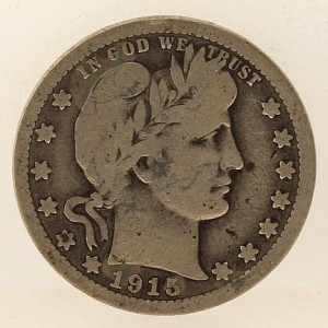 1915-S Barber Silver Quarter (Tough Date)