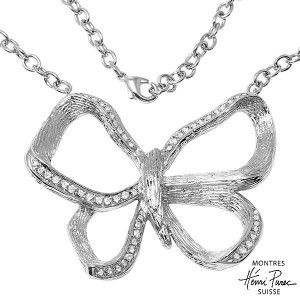 Henri Purec Butterfly Swarovski Crystal Necklace
