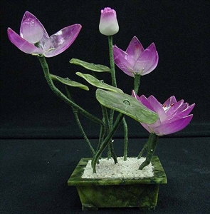 Lotus Flowers Home Decor (Made with Pink Jade)