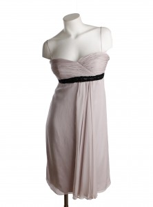 NOTTE BY MARCHESA Pale Mauve Beaded Waist Dress, Size 10