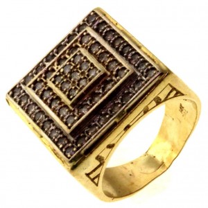 14K Gold Diamond Accent Ring, 22.8 Grams