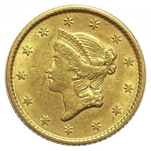 1853 $1 Gold Liberty - Tough To Find