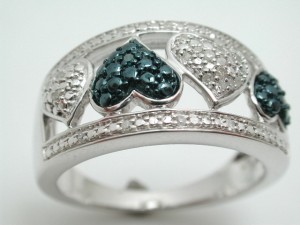 18K White Gold & Sterling Silver Ring, Retail $530
