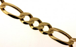 32.8 Gram 10kt Gold Figaro Bracelet