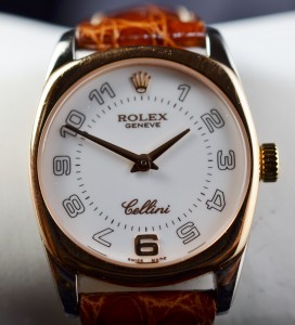 $6,650 Retail Rolex Cellini Danaos 18K 2Tone Gold Watch 25MM Papers Circa 2001 Women's 2nd Day Air Delivery