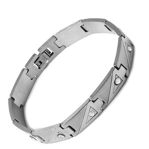 New Stainless Steel Cubic Zirconia Bracelet