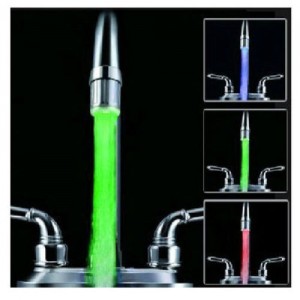 New Temperature Sensing Water Glow LED Faucet Light