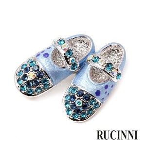 Rucinni New Shoes Fancy Swarovski Crystallized Brooch