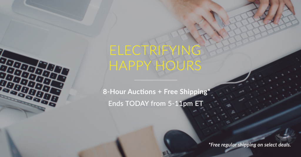 8-Hr Flash Auctions with Free Shipping
