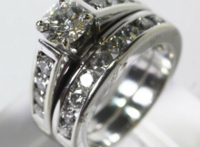 white gold bridal ring set